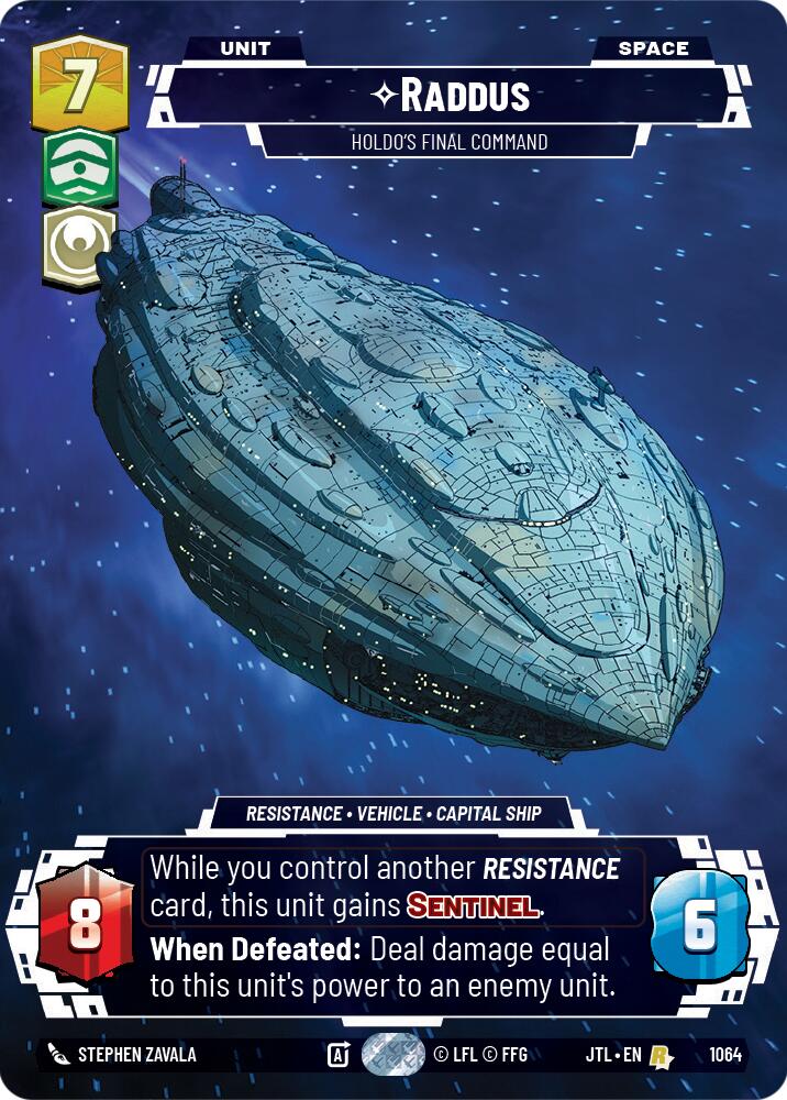 Raddus - Holdo's Final Command (1064) (Prestige Foil) (1064) [Jump to Lightspeed] - The Mythic Store | 24h Order Processing