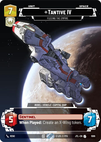 Tantive IV - Fleeing the Empire (1086) (Prestige Foil) (1086) [Jump to Lightspeed] - The Mythic Store | 24h Order Processing