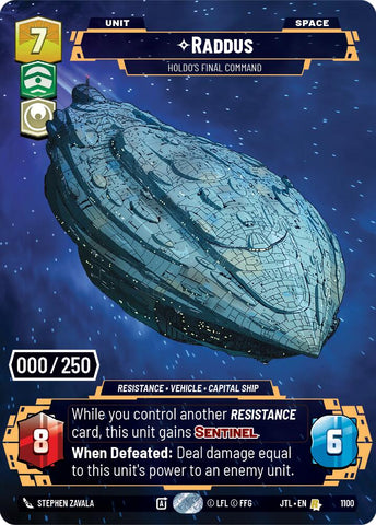 Raddus - Holdo's Final Command (1100) (Serialized) (1100) [Jump to Lightspeed] - The Mythic Store | 24h Order Processing