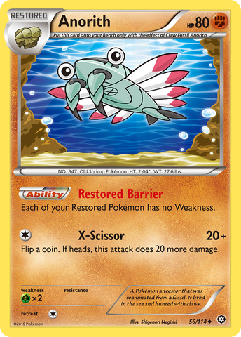 Anorith (56/114) [XY: Steam Siege] - The Mythic Store | 24h Order Processing