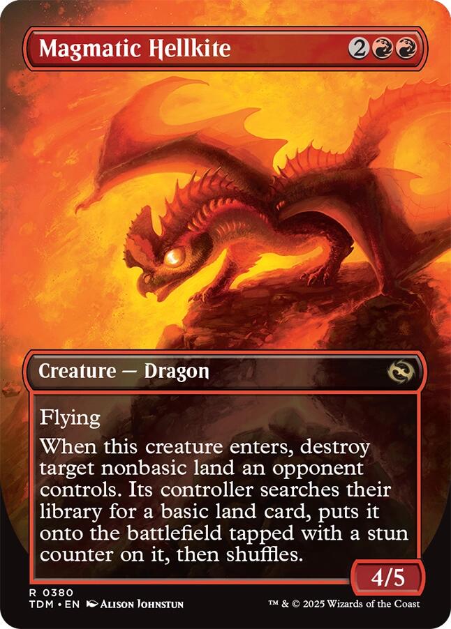Magmatic Hellkite (Borderless) [Tarkir: Dragonstorm] - The Mythic Store | 24h Order Processing