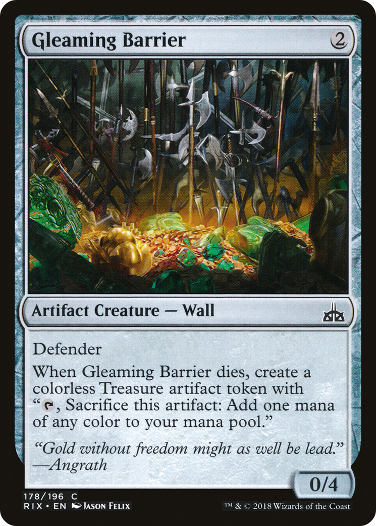 Gleaming Barrier [Rivals of Ixalan] - The Mythic Store | 24h Order Processing