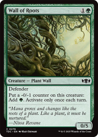 Wall of Roots [Tarkir: Dragonstorm Commander] - The Mythic Store | 24h Order Processing