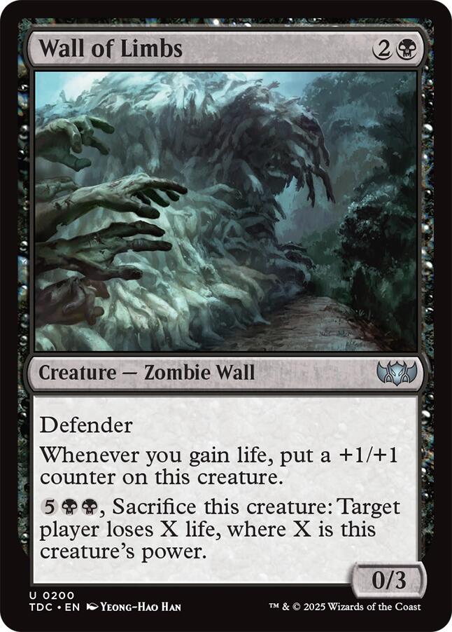 Wall of Limbs [Tarkir: Dragonstorm Commander] - The Mythic Store | 24h Order Processing