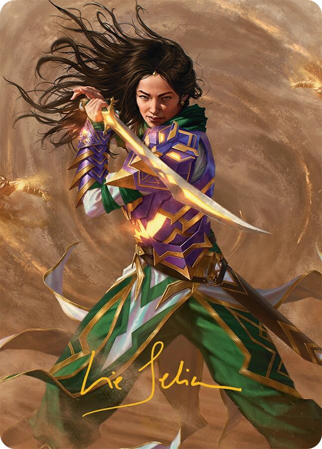Descendant of Storms Art Card (2/54) (Gold-Stamped Signature) [Tarkir: Dragonstorm Art Series] - The Mythic Store | 24h Order Processing