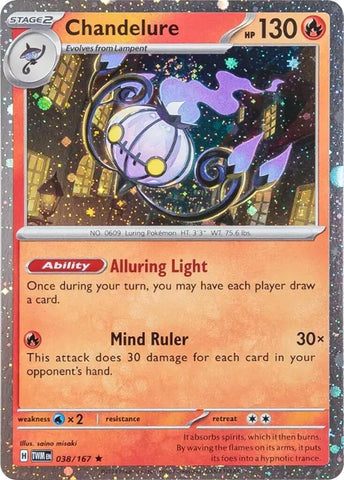 Chandelure (038/167) (Cosmos Holo) [Scarlet & Violet: Twilight Masquerade] - The Mythic Store | 24h Order Processing