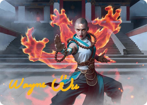 Flamehold Grappler Art Card (24/54) (Gold-Stamped Signature) [Tarkir: Dragonstorm Art Series] - The Mythic Store | 24h Order Processing