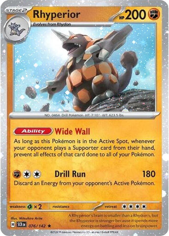 Rhyperior (076/142) (Cosmos Holo) [Scarlet & Violet: Stellar Crown] - The Mythic Store | 24h Order Processing
