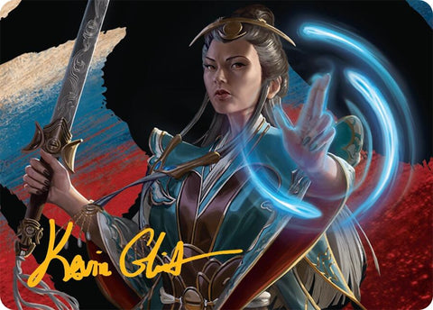 Narset, Jeskai Waymaster Art Card (44/54) (Gold-Stamped Signature) [Tarkir: Dragonstorm Art Series] - The Mythic Store | 24h Order Processing