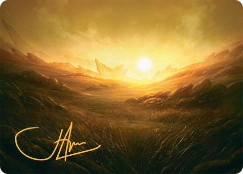 Plains Art Card (31/54) (Gold-Stamped Signature) [Tarkir: Dragonstorm Art Series] - The Mythic Store | 24h Order Processing
