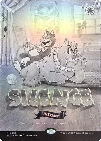 Silence (0881) (Black & White Foil) [Secret Lair Drop Series] - The Mythic Store | 24h Order Processing