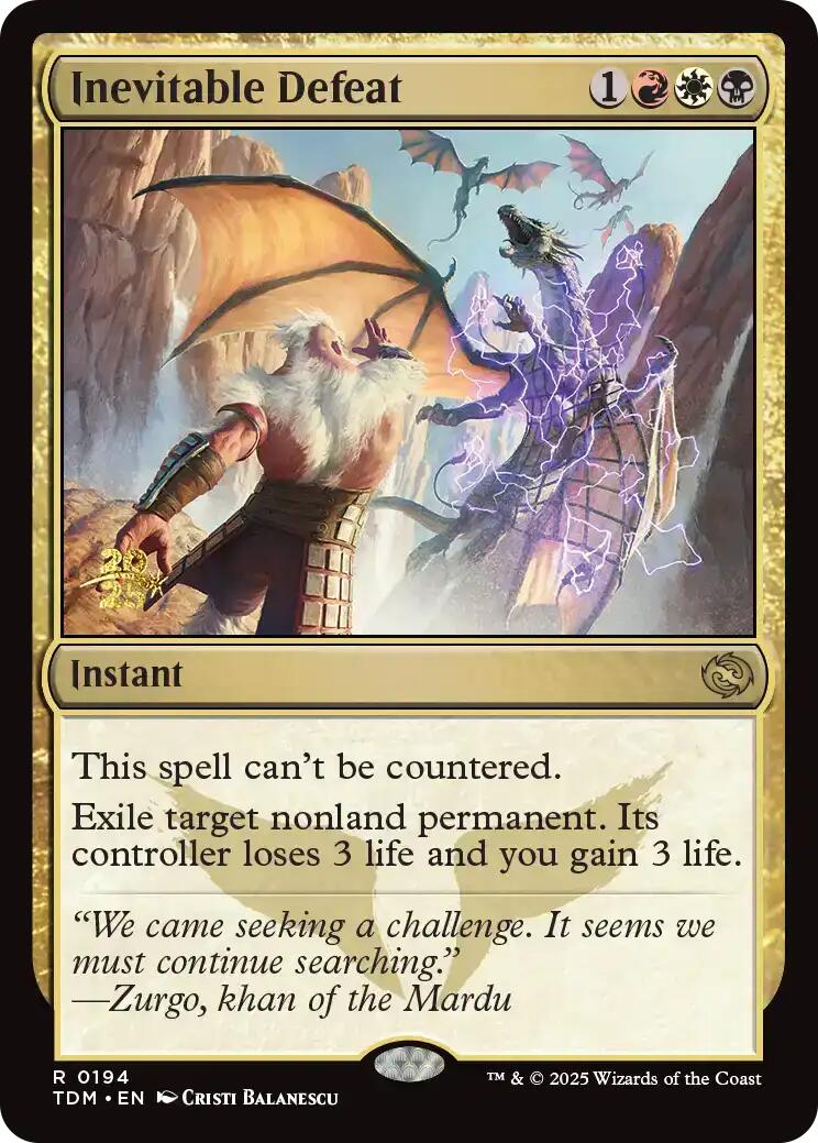 Inevitable Defeat [Tarkir: Dragonstorm Prerelease Promos] - The Mythic Store | 24h Order Processing