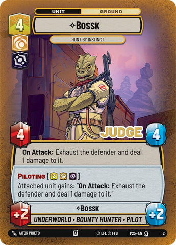 Bossk - Hunt By Instinct (2) (2) [Judge Promos] - The Mythic Store | 24h Order Processing