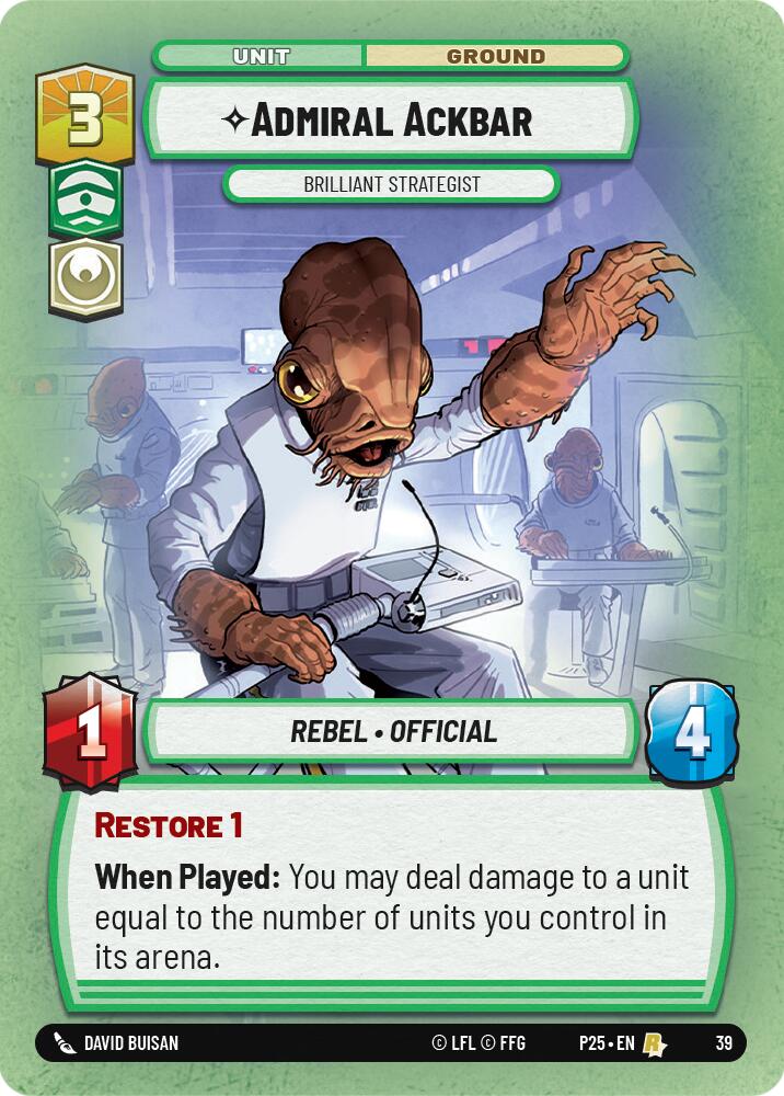 Admiral Ackbar - Brilliant Strategist (39) (39) [Store Showdown Promos] - The Mythic Store | 24h Order Processing