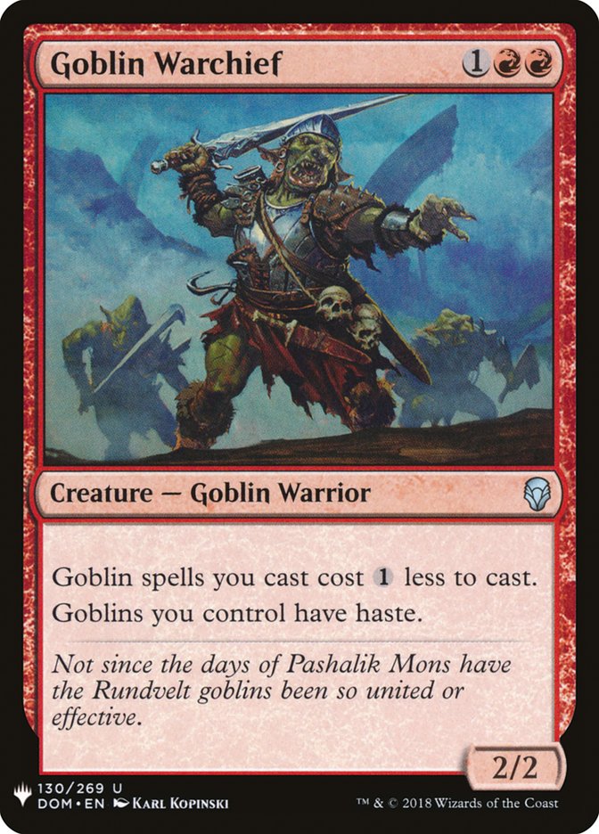 Goblin Warchief [The List] - The Mythic Store | 24h Order Processing