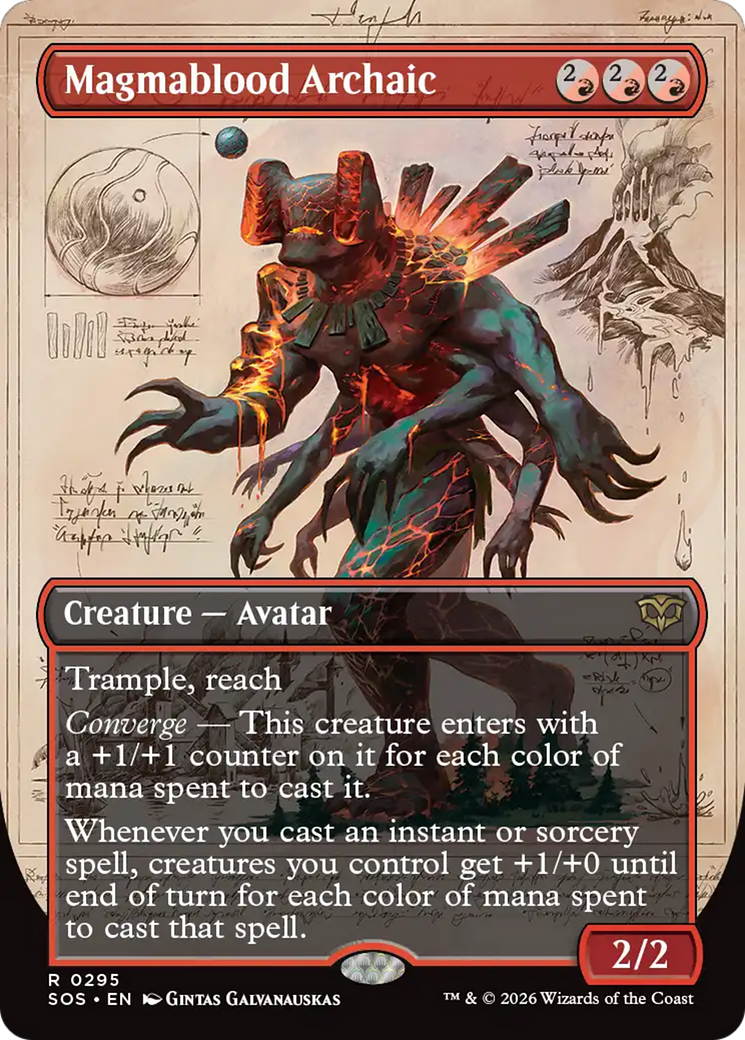 Magmablood Archaic (Borderless) [Secrets of Strixhaven] - The Mythic Store | 24h Order Processing