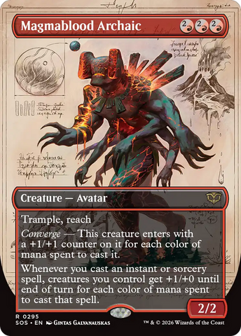 Magmablood Archaic (Borderless) [Secrets of Strixhaven] - The Mythic Store | 24h Order Processing