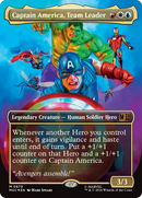 Captain America, Team Leader (Borderless) (Surge Foil) [Marvel Super Heroes Commander] - The Mythic Store | 24h Order Processing