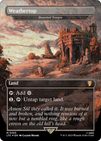 Weathertop - Deserted Temple (Borderless) (Surge Foil Realms and Relics) [The Lord of the Rings: Tales of Middle-Earth Commander] - The Mythic Store | 24h Order Processing