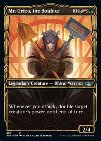 Mr. Orfeo, the Boulder (Showcase Golden Age Gilded Foil) [Streets of New Capenna] - The Mythic Store | 24h Order Processing