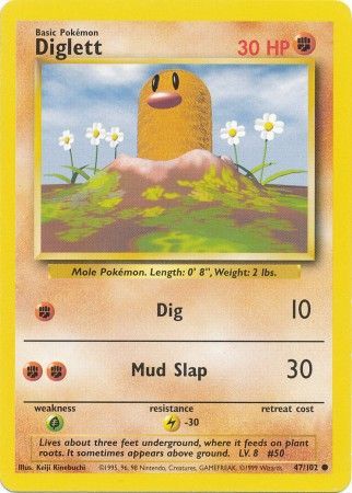 Diglett (47/102) [Base Set Unlimited] - The Mythic Store | 24h Order Processing