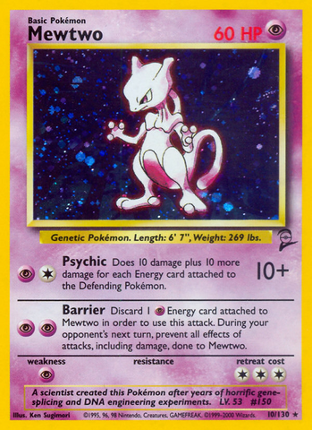 Mewtwo (10/130) [Base Set 2] - The Mythic Store | 24h Order Processing