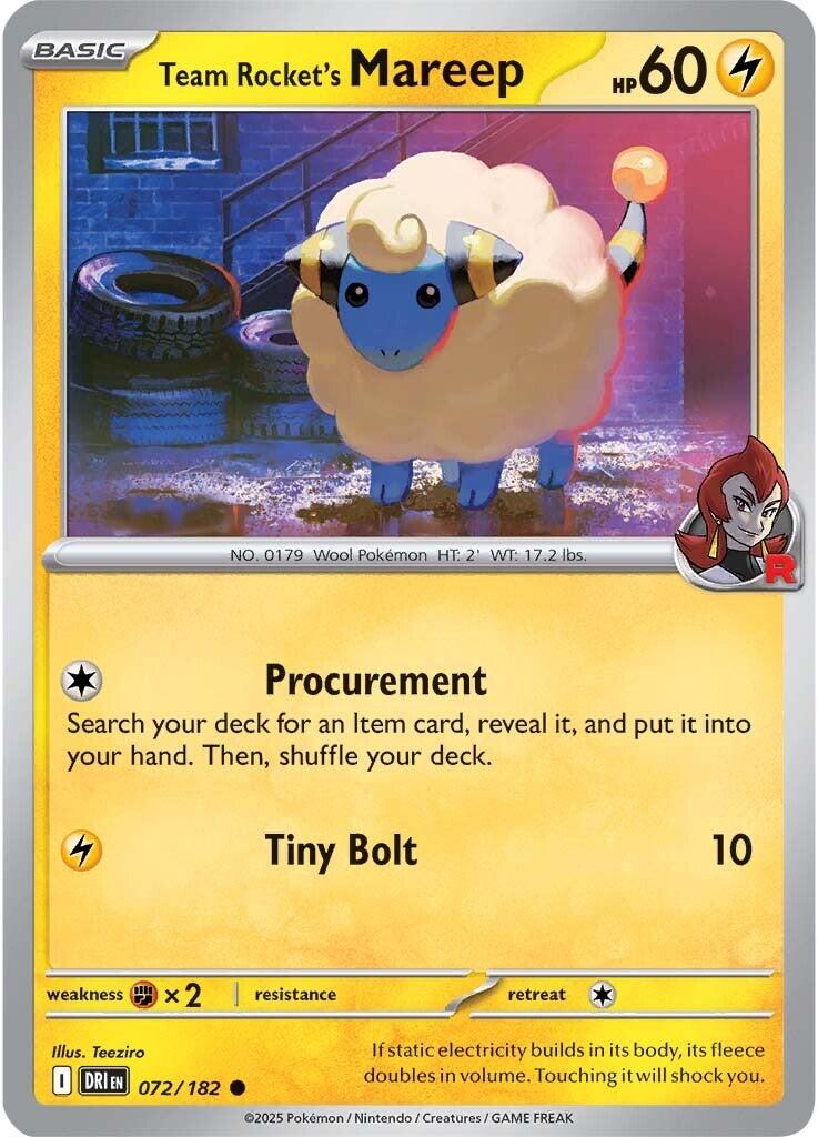 Team Rocket's Mareep (072/182) [Scarlet & Violet: Destined Rivals] - The Mythic Store | 24h Order Processing