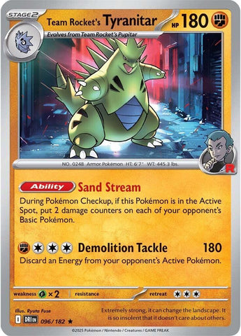 Team Rocket's Tyranitar (096/182) [Scarlet & Violet: Destined Rivals] - The Mythic Store | 24h Order Processing