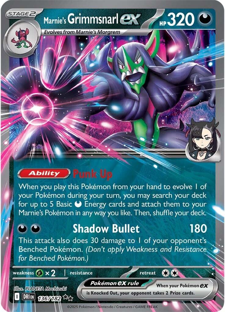 Marnie's Grimmsnarl ex (136/182) [Scarlet & Violet: Destined Rivals] - The Mythic Store | 24h Order Processing