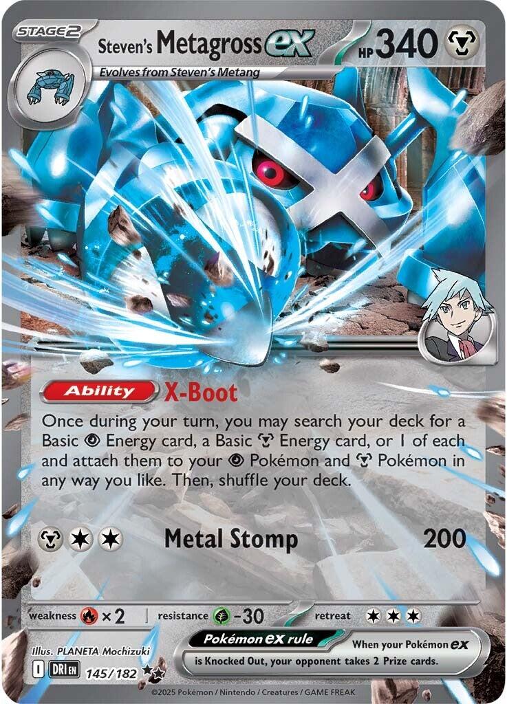 Steven's Metagross ex (145/182) [Scarlet & Violet: Destined Rivals] - The Mythic Store | 24h Order Processing