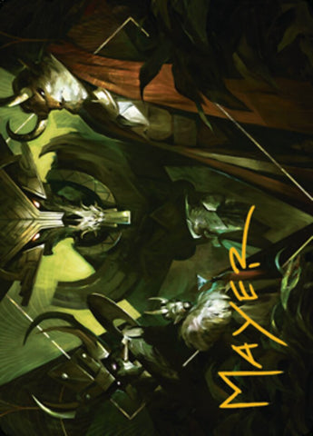 Meeting of the Five Art Card (Gold-Stamped Signature) [Streets of New Capenna Art Series] - The Mythic Store | 24h Order Processing