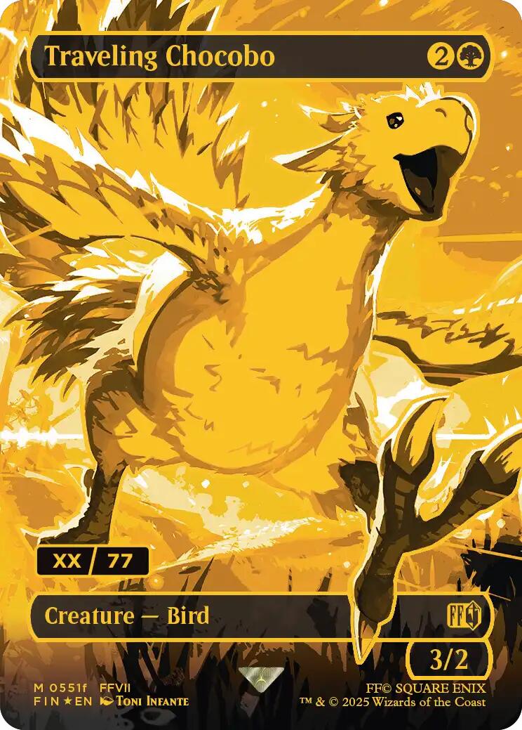 Traveling Chocobo (Borderless) (Serial Numbered) [FINAL FANTASY] - The Mythic Store | 24h Order Processing