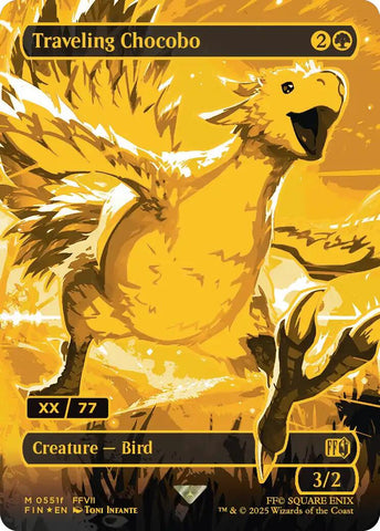 Traveling Chocobo (Borderless) (Serial Numbered) [FINAL FANTASY] - The Mythic Store | 24h Order Processing