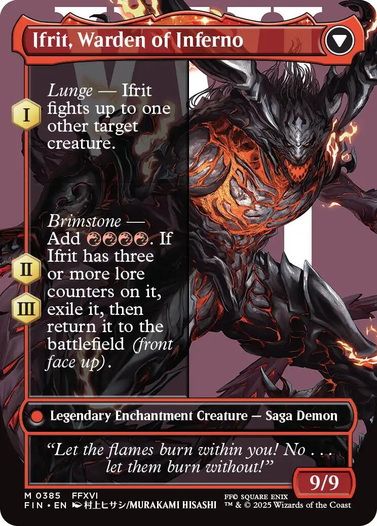 Clive, Ifrit's Dominant // Ifrit, Warden of Inferno (Borderless) (0385) [FINAL FANTASY] - The Mythic Store | 24h Order Processing