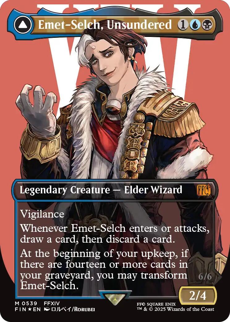 Emet-Selch, Unsundered // Hades, Sorcerer of Eld (Borderless) (Surge Foil) [FINAL FANTASY] - The Mythic Store | 24h Order Processing