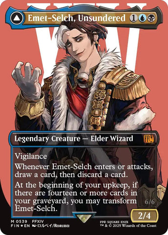 Emet-Selch, Unsundered // Hades, Sorcerer of Eld (Borderless) (Surge Foil) [FINAL FANTASY] - The Mythic Store | 24h Order Processing