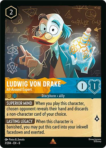 Ludwig Von Drake - All-Around Expert (7/204) [Reign of Jafar] - The Mythic Store | 24h Order Processing
