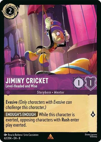 Jiminiy Cricket - Level-Headed and Wise (62/204) [Reign of Jafar] - The Mythic Store | 24h Order Processing