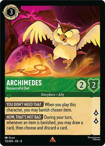 Archimedes - Resourceful Owl (113/204) [Reign of Jafar] - The Mythic Store | 24h Order Processing
