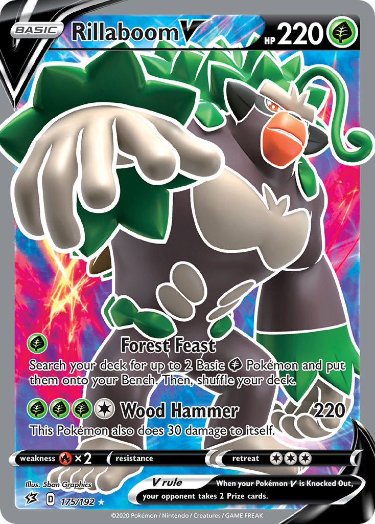 Rillaboom V (175/192) [Sword & Shield: Rebel Clash] - The Mythic Store | 24h Order Processing