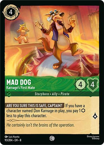 Mad Dog - Karnage's First Mate (93/204) [Reign of Jafar] - The Mythic Store | 24h Order Processing