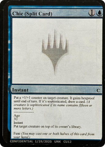 Chic (Split Card) [Unknown Event] - The Mythic Store | 24h Order Processing
