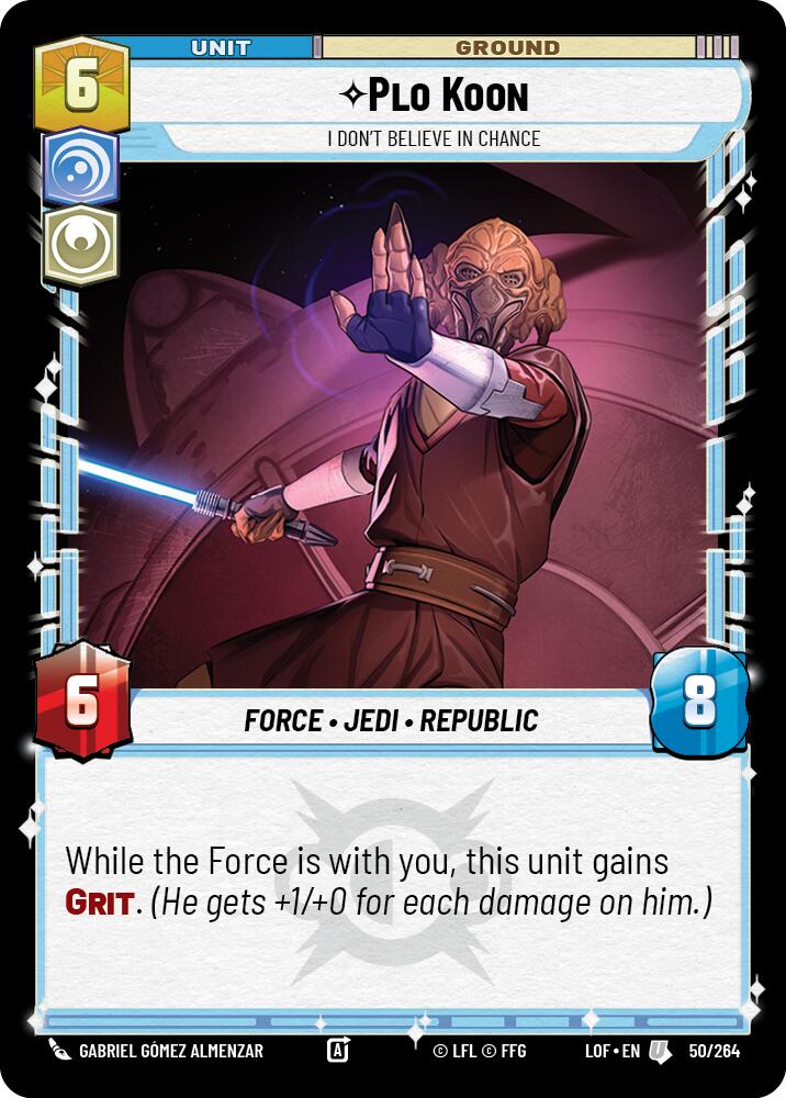 Plo Koon - I Don't Believe in Chance (50/264) (50/264) [Legends of the Force] - The Mythic Store | 24h Order Processing