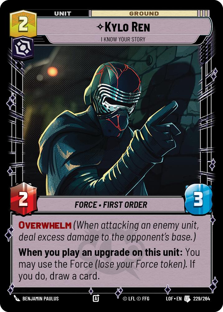 Kylo Ren - I Know Your Story (229/264) (229/264) [Legends of the Force] - The Mythic Store | 24h Order Processing