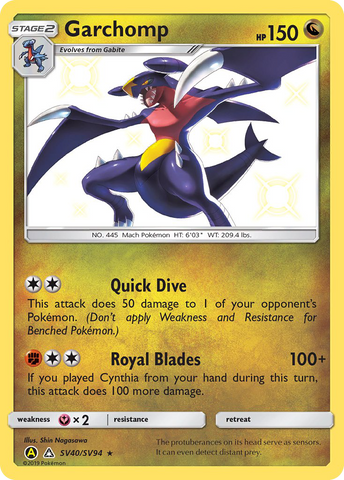 Garchomp (SV40/SV94) [Sun & Moon: Hidden Fates - Shiny Vault] - The Mythic Store | 24h Order Processing