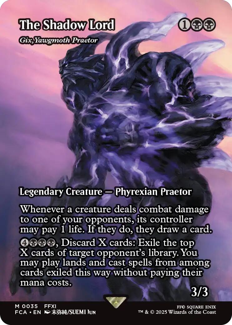The Shadow Lord - Gix, Yawgmoth Praetor (Showcase) [FINAL FANTASY : Through the Ages] - The Mythic Store | 24h Order Processing