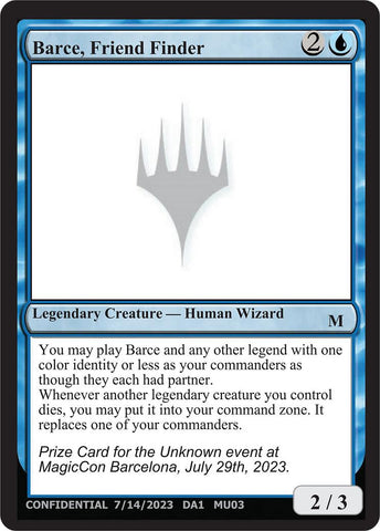 Barce, Friend Finder [Unknown Event] - The Mythic Store | 24h Order Processing
