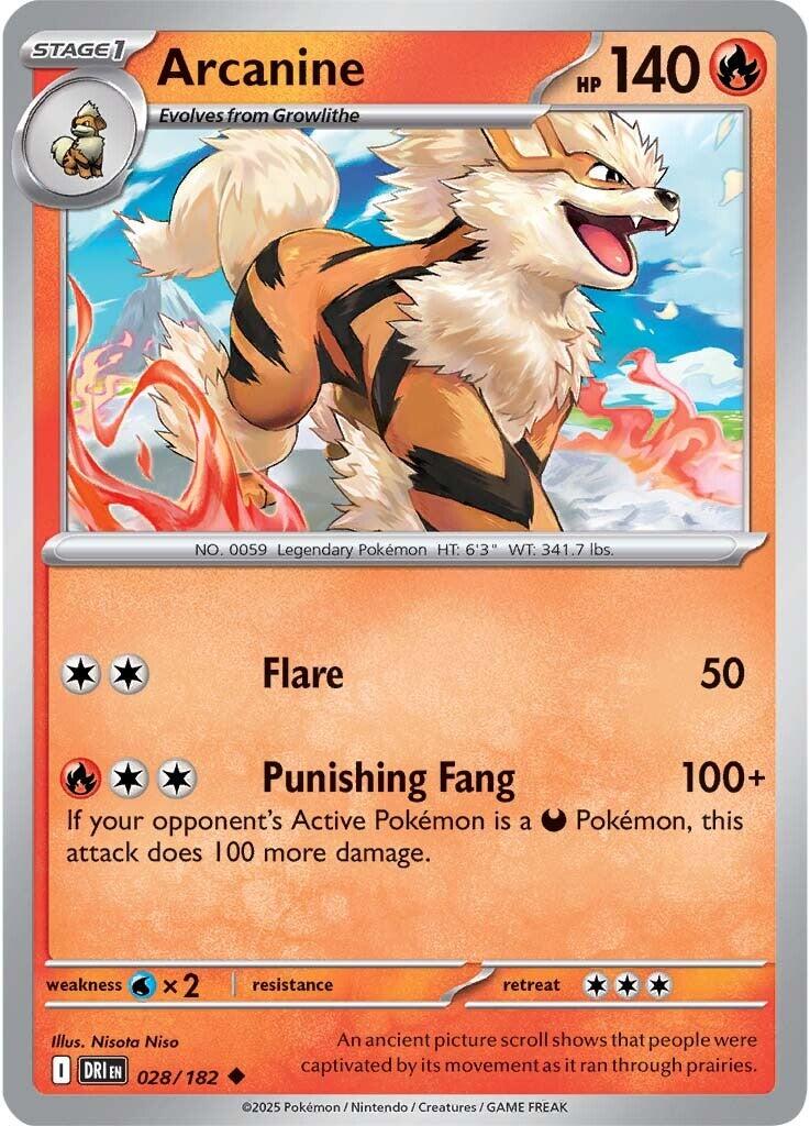 Arcanine (028/182) [Scarlet & Violet: Destined Rivals] - The Mythic Store | 24h Order Processing