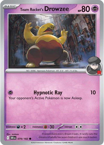Team Rocket's Drowzee (079/182) [Scarlet & Violet: Destined Rivals] - The Mythic Store | 24h Order Processing