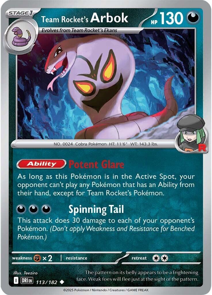 Team Rocket's Arbok (113/182) [Scarlet & Violet: Destined Rivals] - The Mythic Store | 24h Order Processing